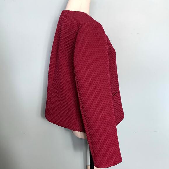 J. Crew Portfolio jacket in Matelasse Deep Berry - Picture 6 of 11